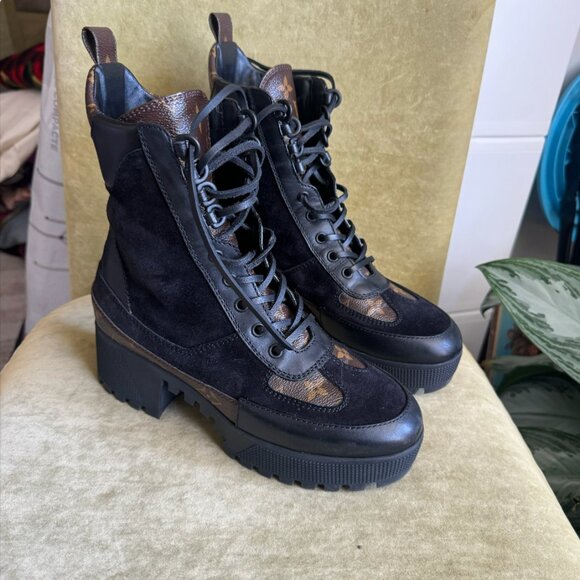 Louis Vuitton Laureate Platform Ankle Boots – Size 38 (Made in Italy) Iconic LV - Picture 1 of 8